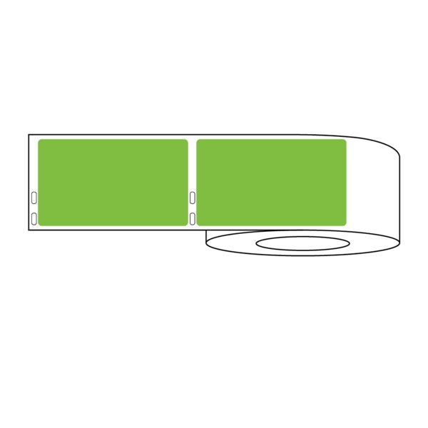 Dymo Cage Card Label 4" x 2-5/16" Green